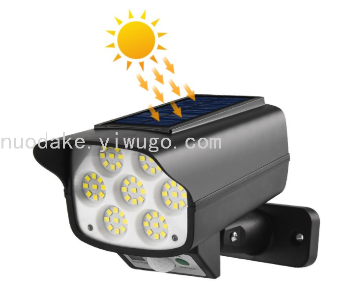 Solar Simulation Monitor Lamp Solar Garden Lamp with Remote Control Solar Human Body Induction Wall Lamp