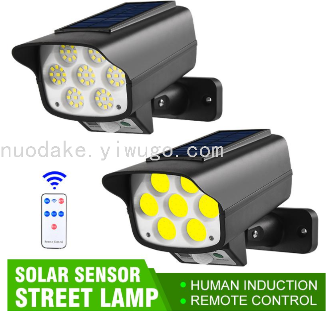 Solar Simulation Monitor Lamp Solar Garden Lamp with Remote Control Solar Human Body Induction Wall Lamp