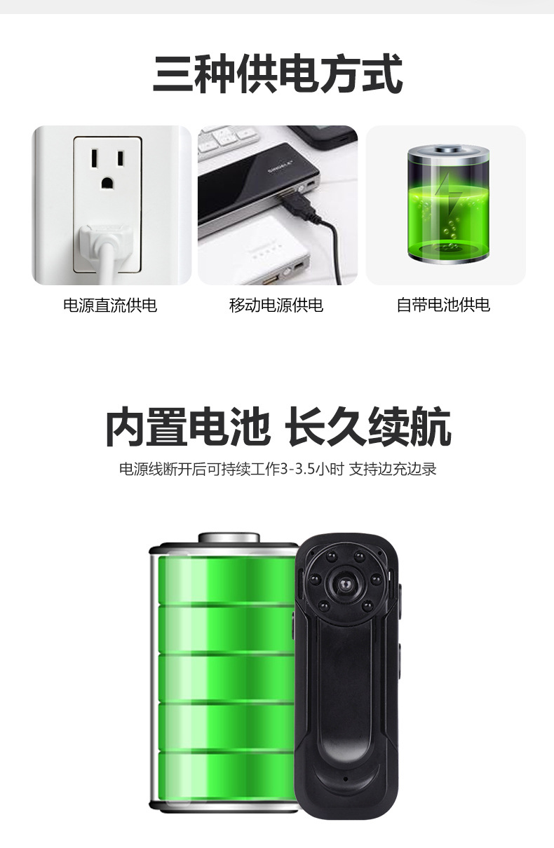 HD Wireless WiFi Camera HD Law Enforcement Recorder Outdoor Camera Control Monitor