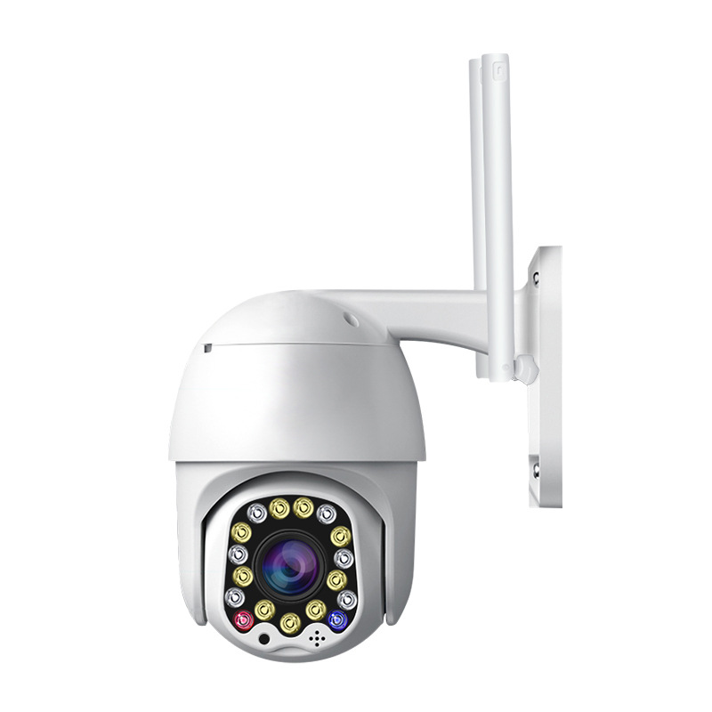 17 Lights Wireless Ball Machine Camera Outdoor Intelligent Monitor Two-Way Voice Intercom PTZ Control Day and Night Mode