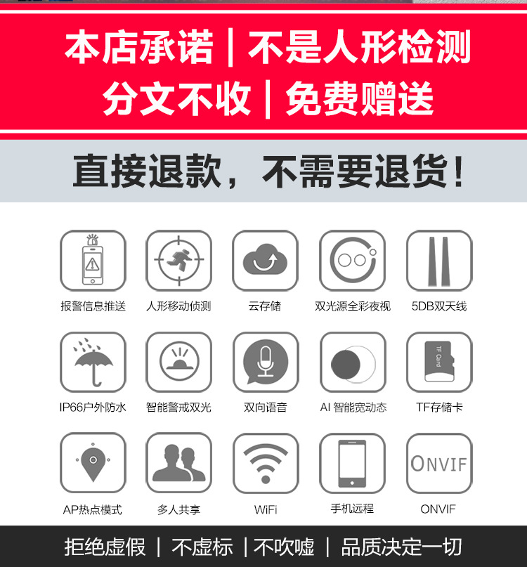 Dual-Light Ball Machine Camera WiFi Smart Monitor Two-Way Voice Intercom PTZ Control Black Light Full Color Night Vision