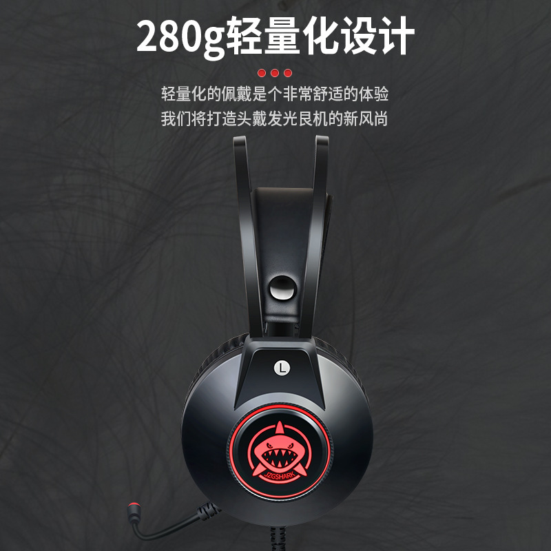 Wired Headset E-Sports Games Wire Control Monitor Luminous USB Desktop Computer Cellphone Headset Wholesale