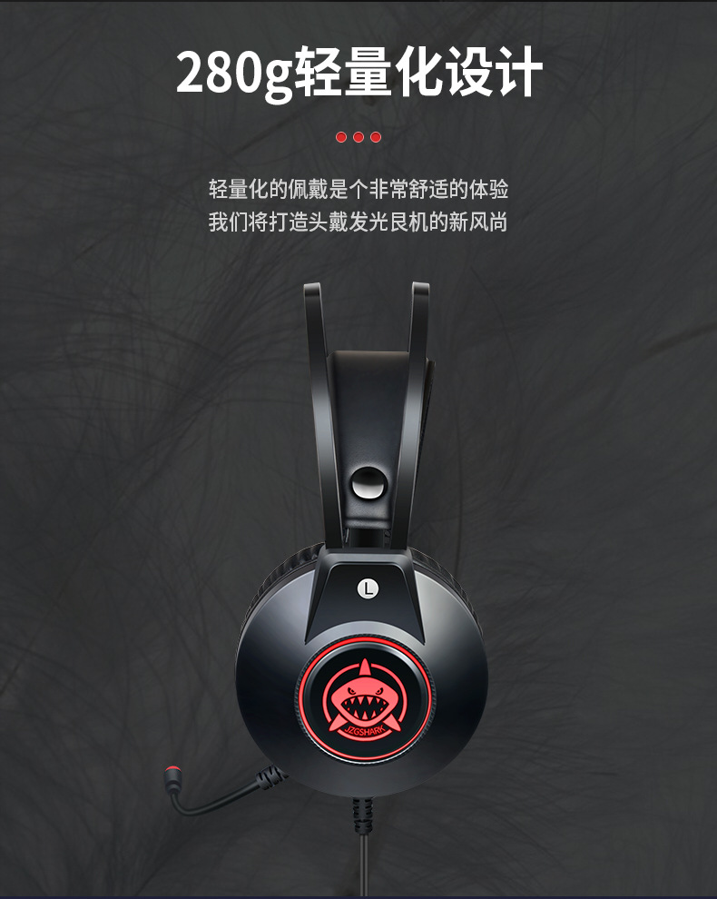 Wired Headset E-Sports Games Wire Control Monitor Luminous USB Desktop Computer Cellphone Headset Wholesale