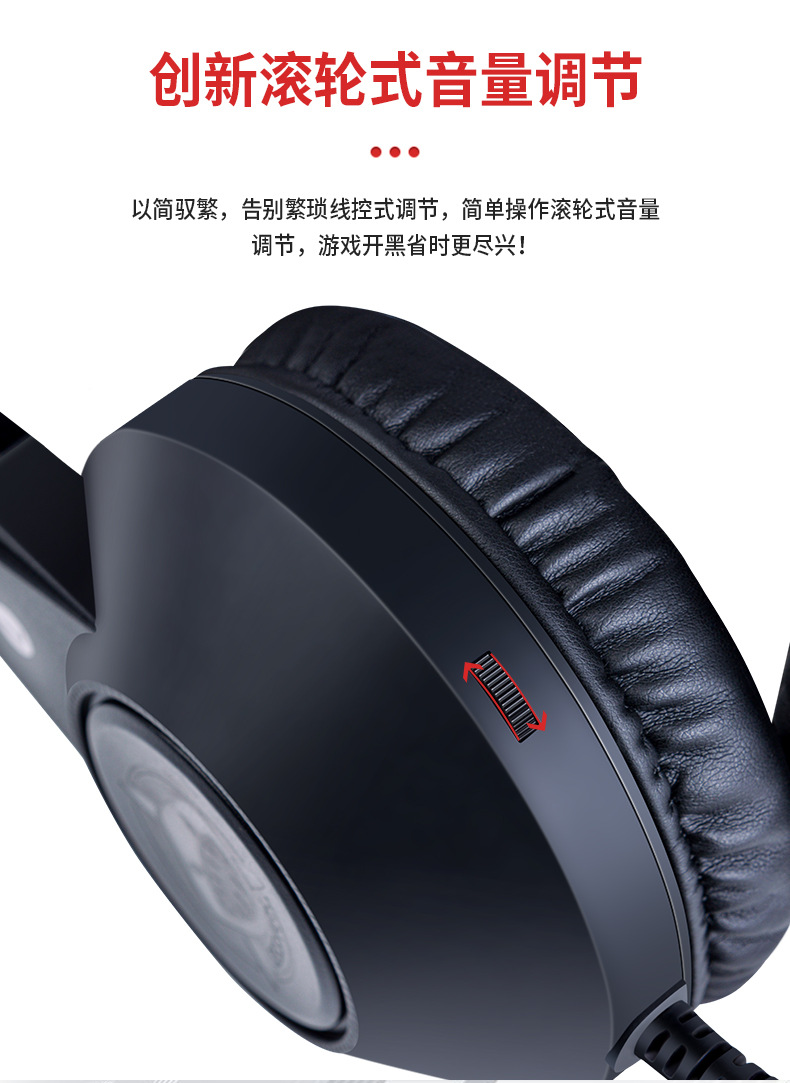 Wired Headset E-Sports Games Wire Control Monitor Luminous USB Desktop Computer Cellphone Headset Wholesale