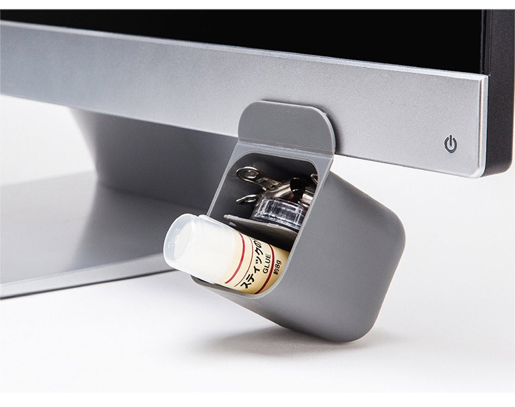 Desktop Computer monitor Assistant pen container Storage box Desk Paste Pencil Case Jewelry Remote Control finishing box