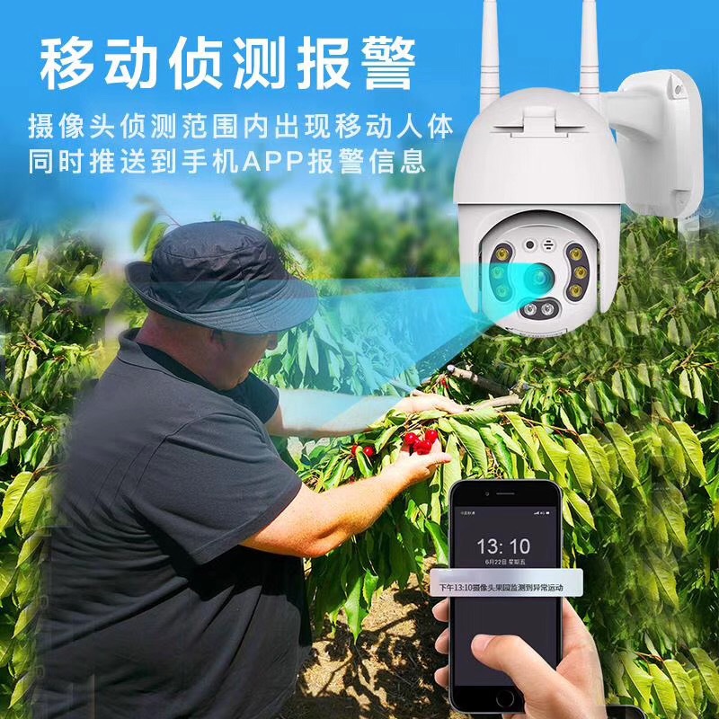 Dual-Light Ball Machine Camera WiFi Smart Monitor Two-Way Voice Intercom PTZ Control Black Light Full Color Night Vision
