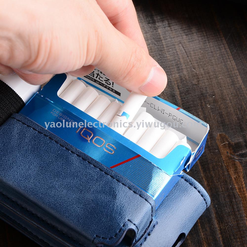 Japanese fashion section hanging money iqos leather electronic cigarette oil wax crazy pattern leather bag Japanese fashion section hanging money iqos leather electronic cigarette oil wax crazy pattern leather bag