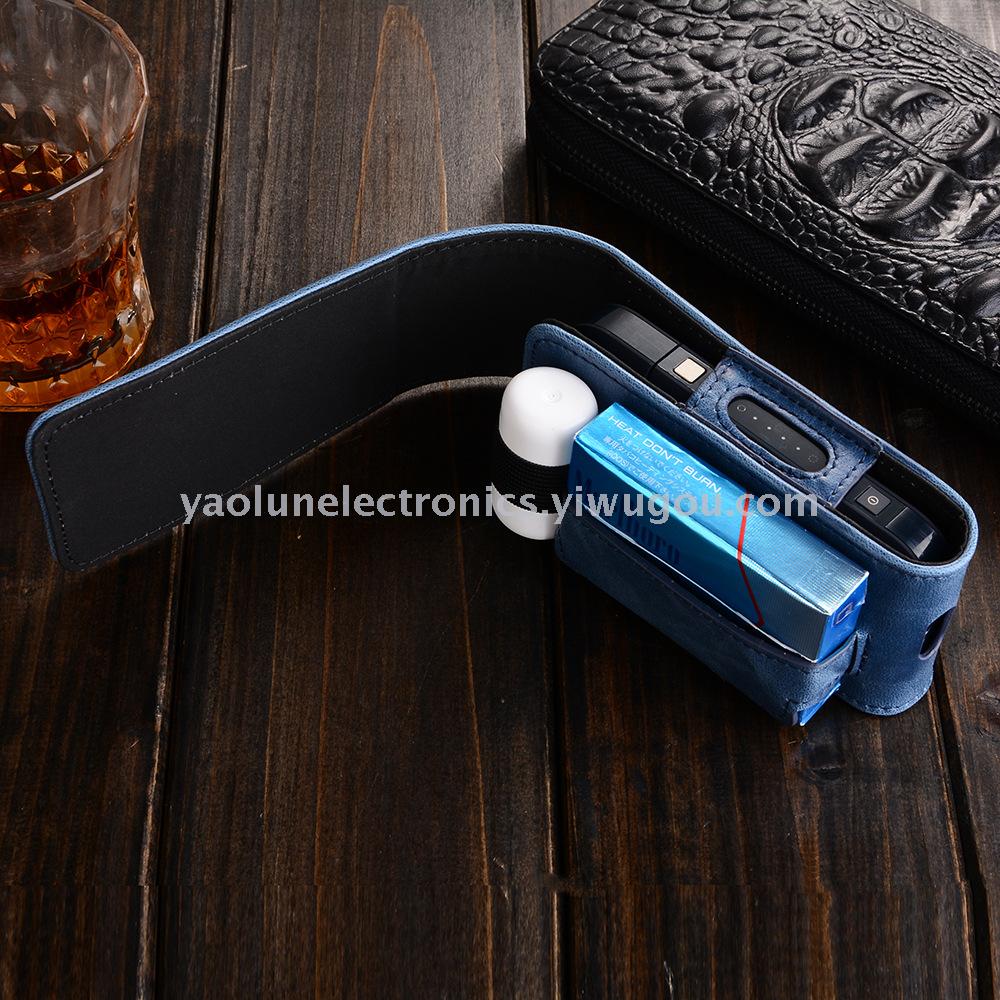 Japanese fashion section hanging money iqos leather electronic cigarette oil wax crazy pattern leather bag Japanese fashion section hanging money iqos leather electronic cigarette oil wax crazy pattern leather bag
