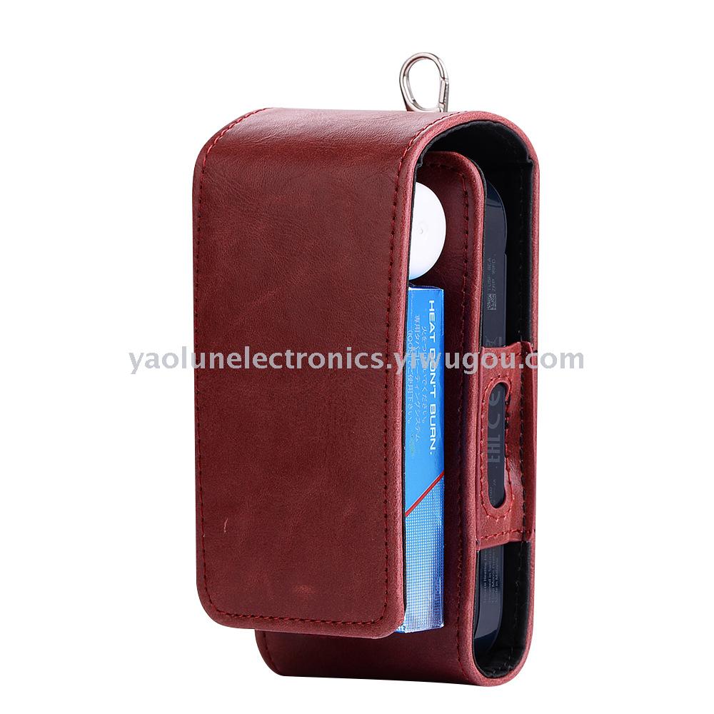 Japanese fashion section hanging money iqos leather electronic cigarette oil wax crazy pattern leather bag Japanese fashion section hanging money iqos leather electronic cigarette oil wax crazy pattern leather bag