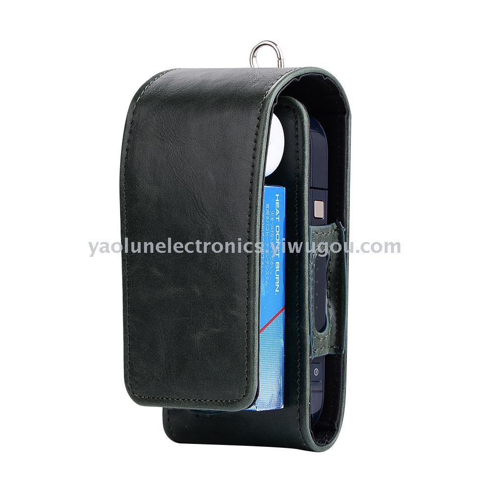 Japanese fashion section hanging money iqos leather electronic cigarette oil wax crazy pattern leather bag Japanese fashion section hanging money iqos leather electronic cigarette oil wax crazy pattern leather bag