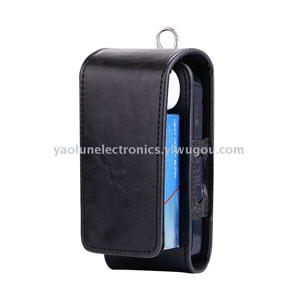 Japanese fashion section hanging money iqos leather electronic cigarette oil wax crazy pattern leather bag Japanese fashion section hanging money iqos leather electronic cigarette oil wax crazy pattern leather bag