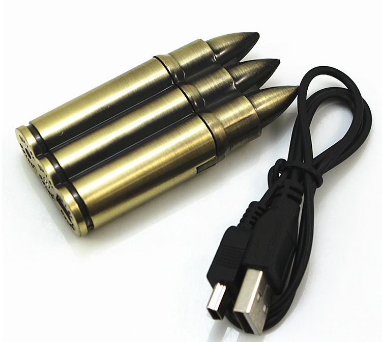 Three bullets USB rechargeable electronic cigarette lighter wholesale creative Yanju lighter wholesale