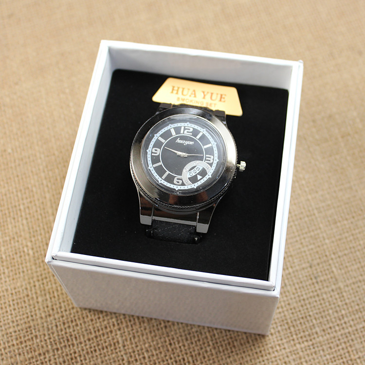 The new supply boxed Huayue watches USB rechargeable electronic cigarette lighter lighter wholesale
