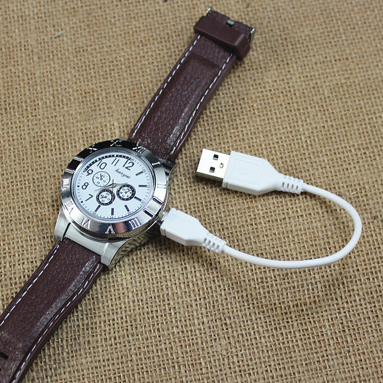 The new supply boxed Huayue watches USB rechargeable electronic cigarette lighter lighter wholesale
