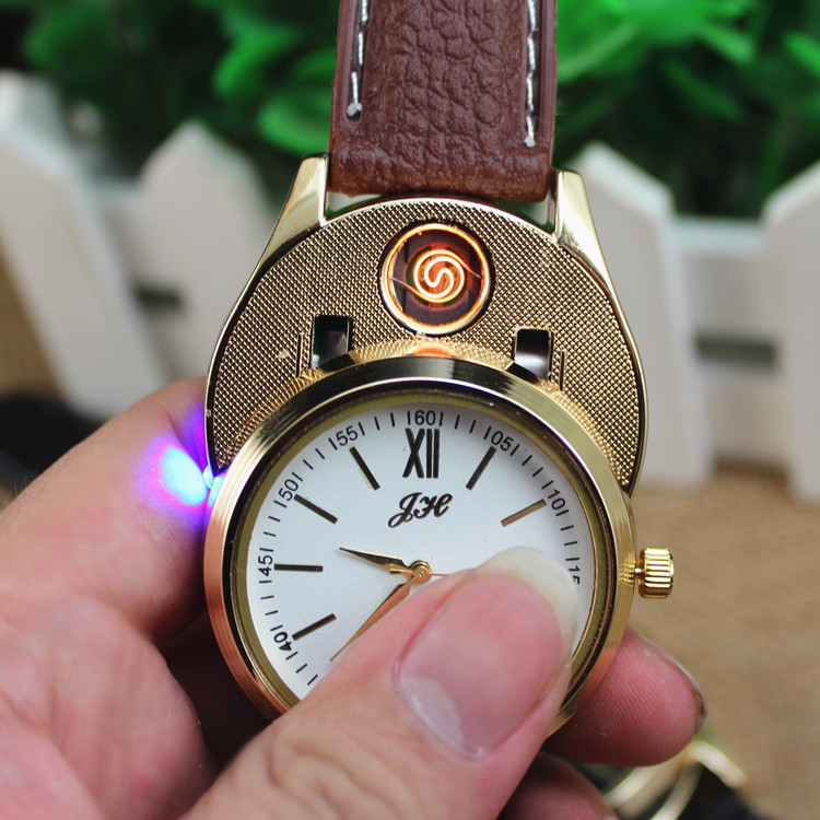 Box set jiaheng 319-2 watch USB charging electronic cigarette lighter creative cigarette lighter