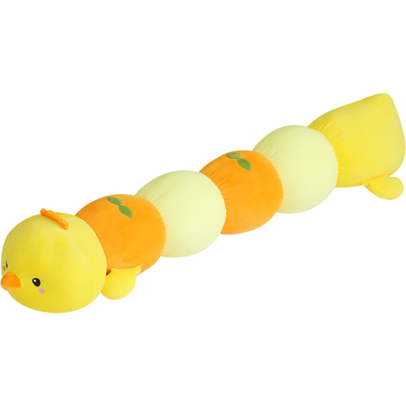 Plush Doll TikTok Same down Cotton Earphone Caterpillar Elastic Wool Plush Toy New Animal Throw Pillow