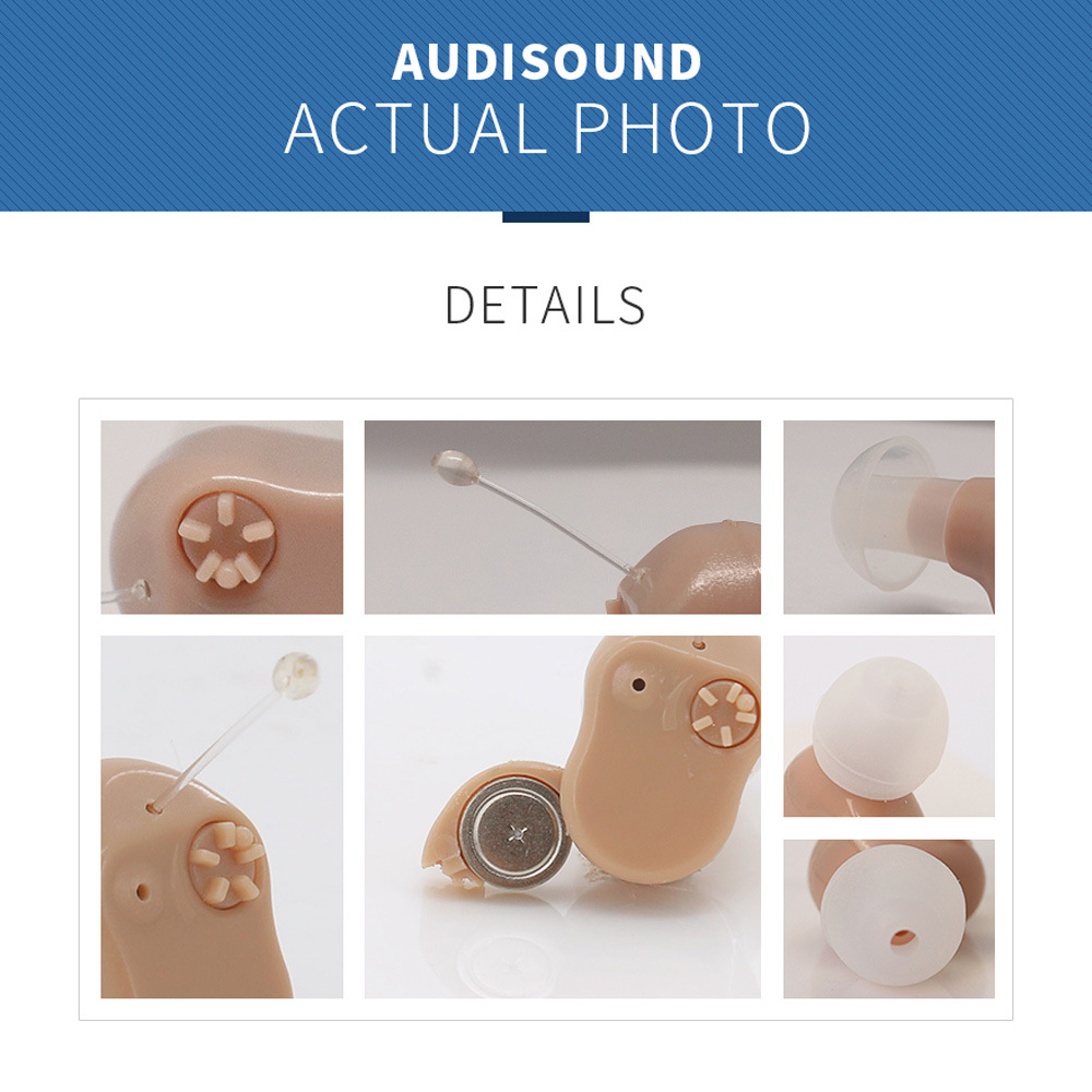 Factory Direct Sales Hot Hearing Aids Invisible in-Ear Hearing Aid Earphone Sound Amplifier Cross-Border English Version