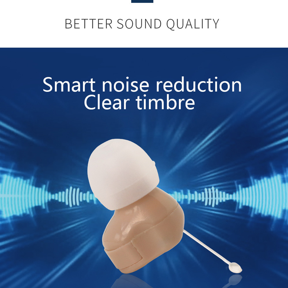 Factory Direct Sales Hot Hearing Aids Invisible in-Ear Hearing Aid Earphone Sound Amplifier Cross-Border English Version