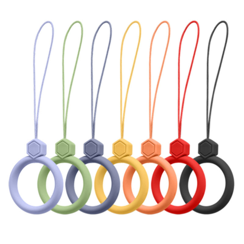 Silicone Fan Lanyard Gem Silicone Ring Lanyard Earphone Sleeves Silicone Pendant Liquid Silicone Lanyard