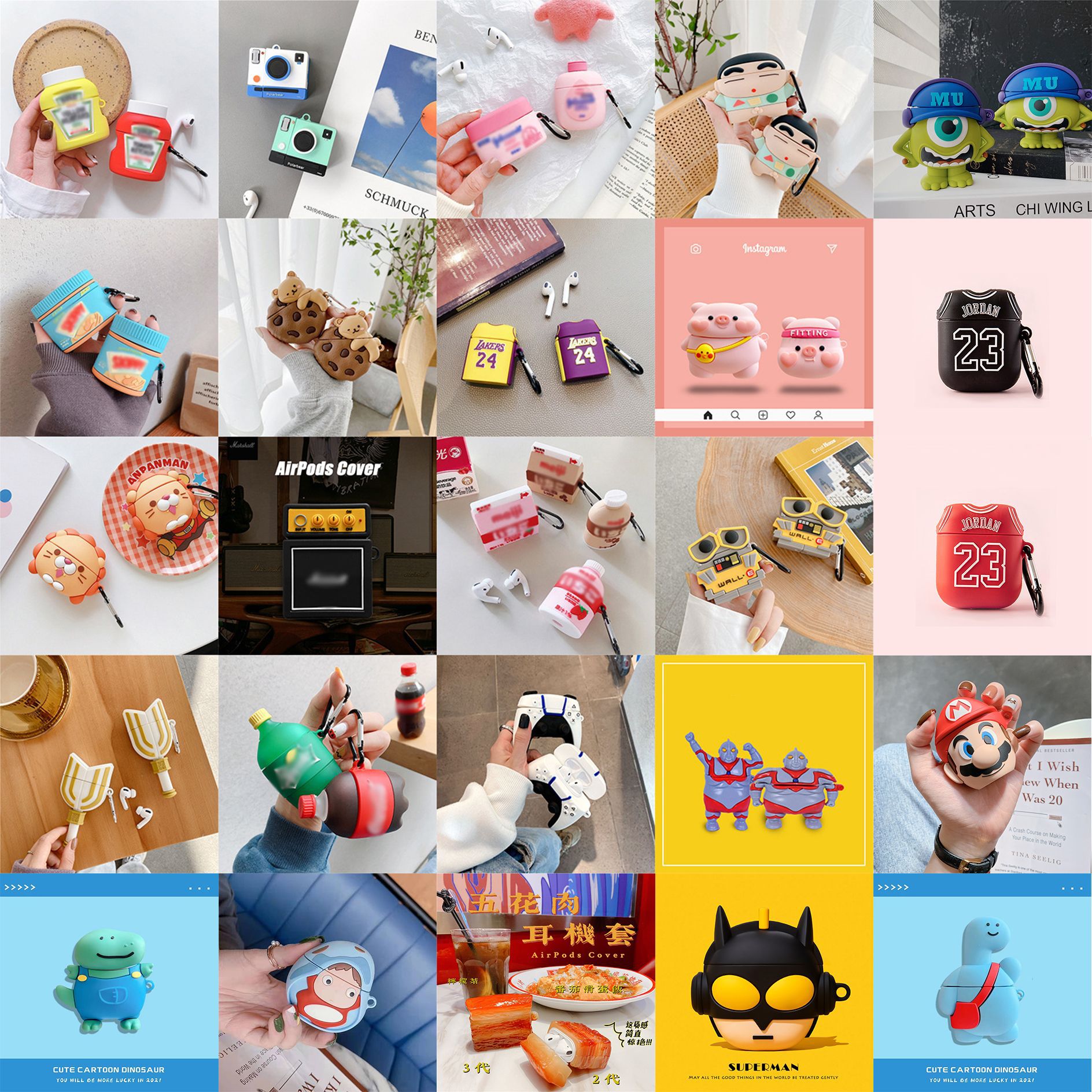 AirPods Pro Protective Case Cartoon Apple Bluetooth Wireless Earphone Case Cute 12 Generation Protective Case Applicable