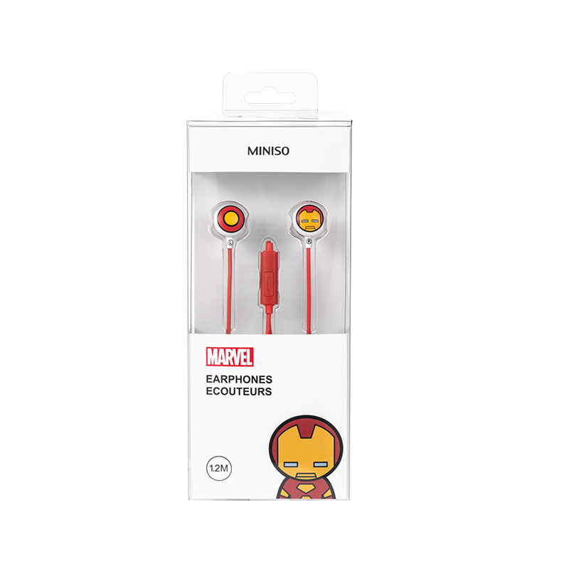 Miniso/Mingchuang Youpin Marvel Series-Cartoon Cute in-Ear Headphones Wired Earphone in-Ear