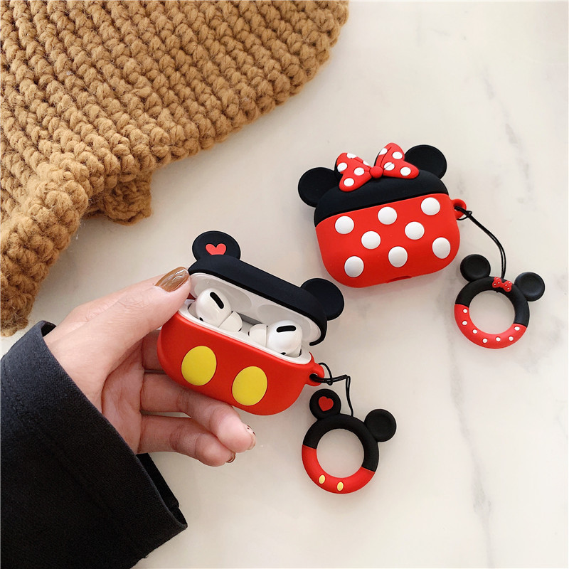 AirPods Protective Case Bear Apple Bluetooth Wireless Earphone Case Cartoon Cute Silica Gel Box Shell Applicable