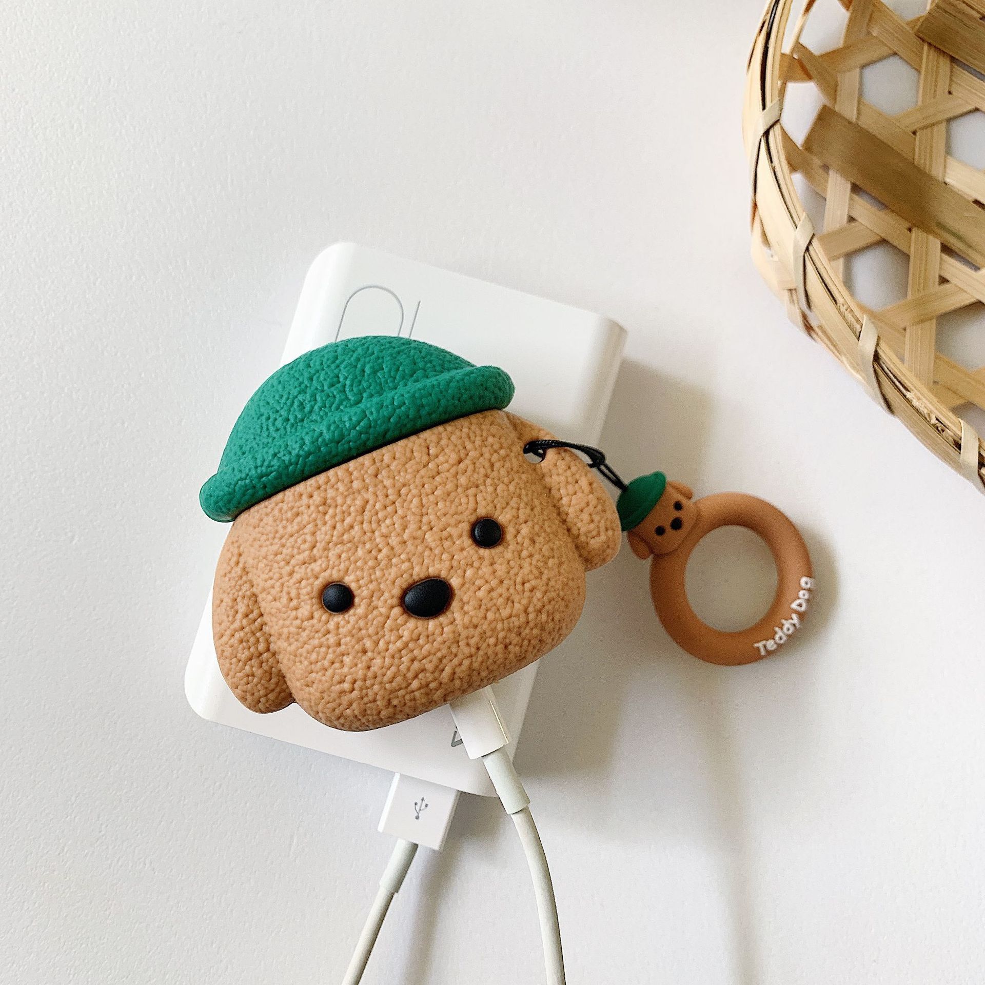 AirPods Protective Case Bear Apple Bluetooth Wireless Earphone Case Cartoon Cute Silica Gel Box Shell Applicable
