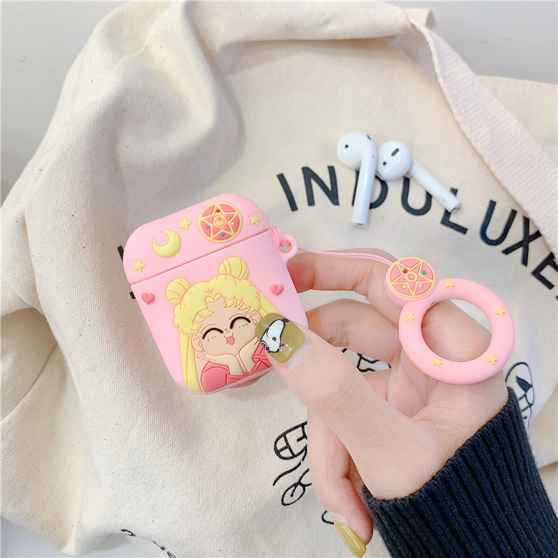 AirPods Protective Case Bear Apple Bluetooth Wireless Earphone Case Cartoon Cute Silica Gel Box Shell Applicable
