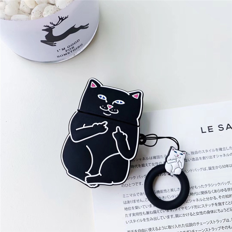 AirPods Protective Case Bear Apple Bluetooth Wireless Earphone Case Cartoon Cute Silica Gel Box Shell Applicable