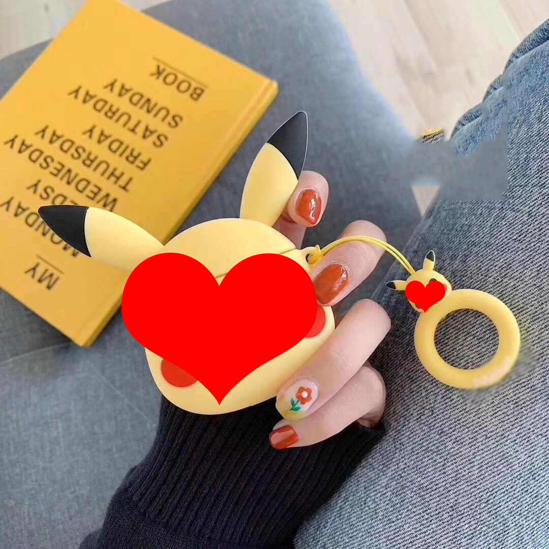 AirPods Protective Case Bear Apple Bluetooth Wireless Earphone Case Cartoon Cute Silica Gel Box Shell Applicable