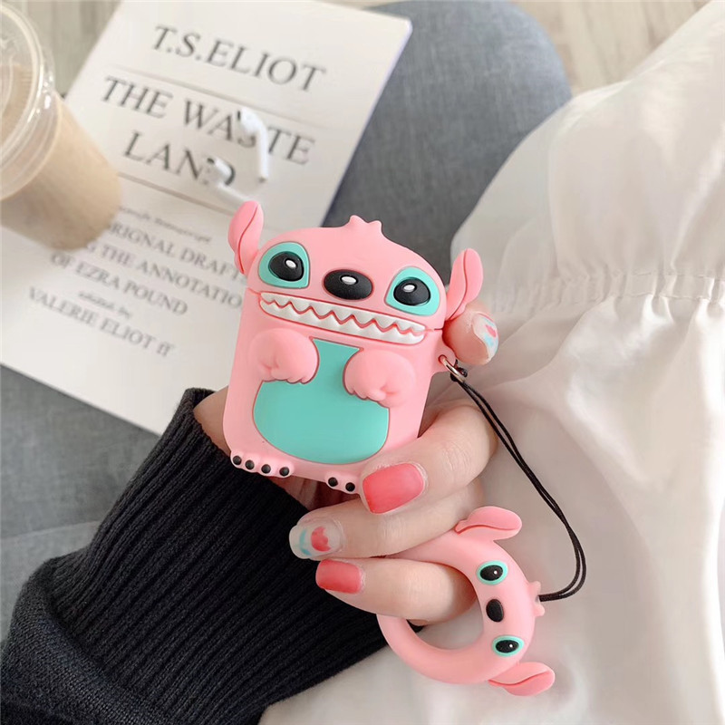 AirPods Protective Case Bear Apple Bluetooth Wireless Earphone Case Cartoon Cute Silica Gel Box Shell Applicable