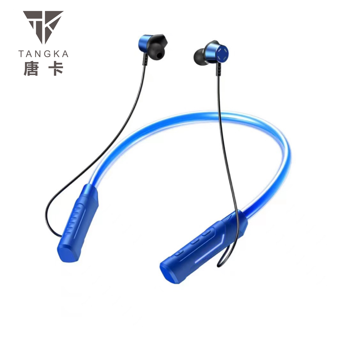New Halter Sports Bluetooth Headset Neck Hanging Luminous Colorful Light Creative Gift Sports Headset