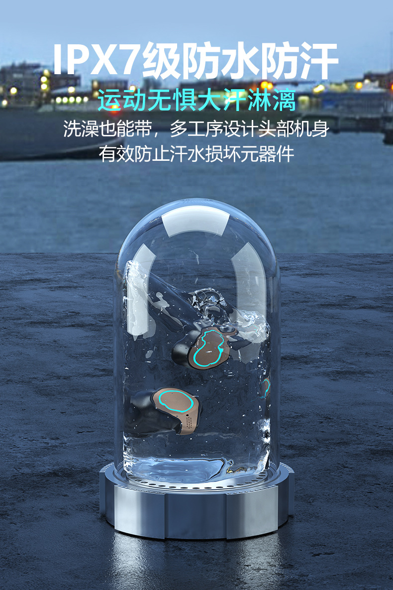 Aleksi M18 Cross-Border TWS Wireless Bluetooth Headset Dual Headphones in-Ear Mini Touch Sports Waterproof