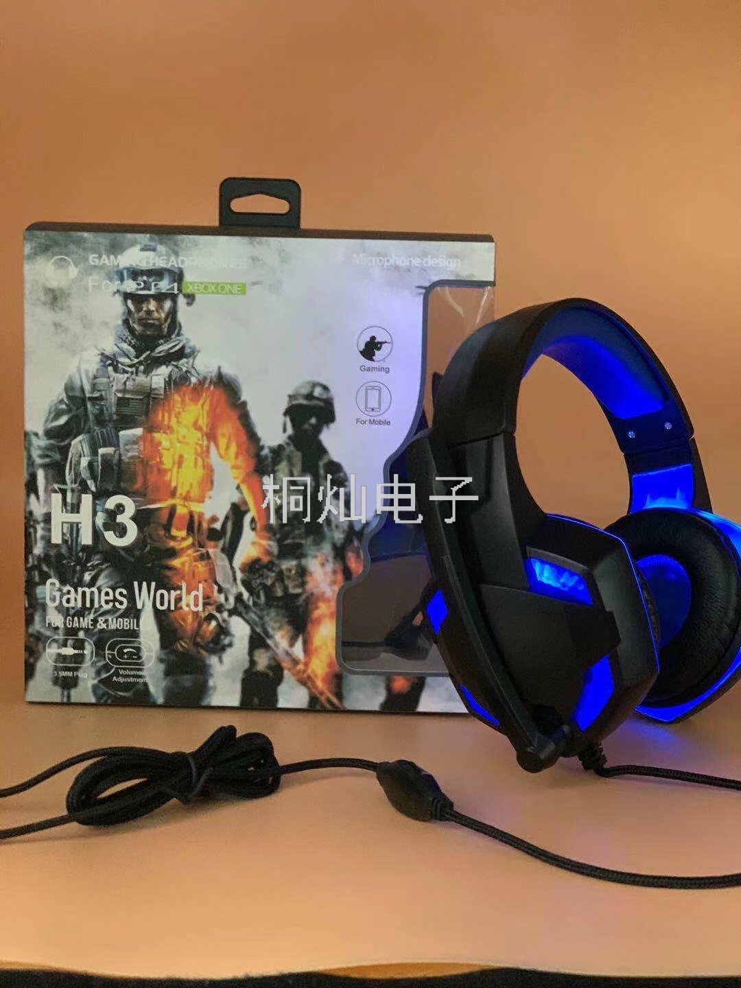 Headset Computer Game Wire Control USB Wired Led Luminous Headset E-Sports Ear Machine 3.5ps4