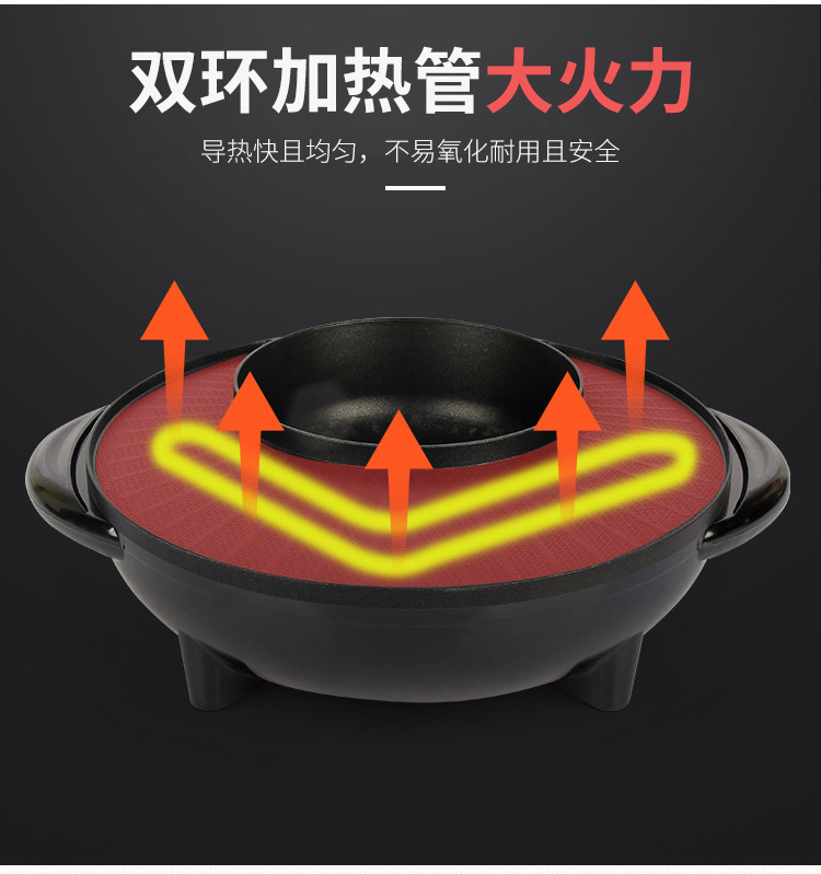 Food Warmer Barbecue Electric Chafing Dish Medical Stone Fried Roast AllinOne Pot Electric Baking Pan Riyueshen Pot