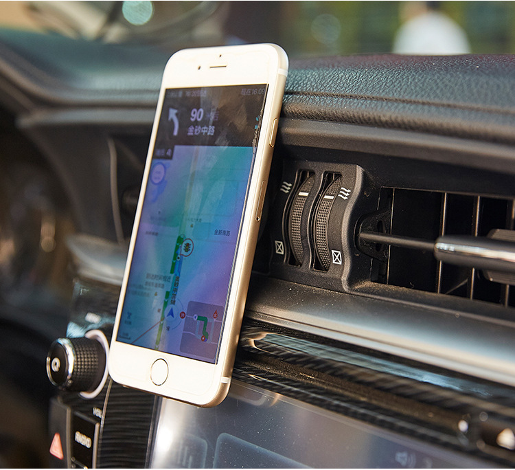 Car bracket mobile phone magnet air conditioning outlet magnetic phone folder car