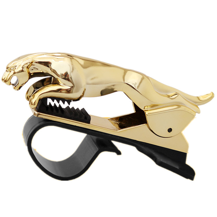 Same Type as TikTok Car Leopard Car Bracket Decoration Instrument Panel Navigation Clip Rotary Mobile Phone Bracket