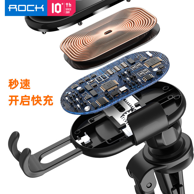Official SelfOperated RockRock W31 Gravity Wireless Charging Car Bracket (CostEffective) 15W Fast Charging