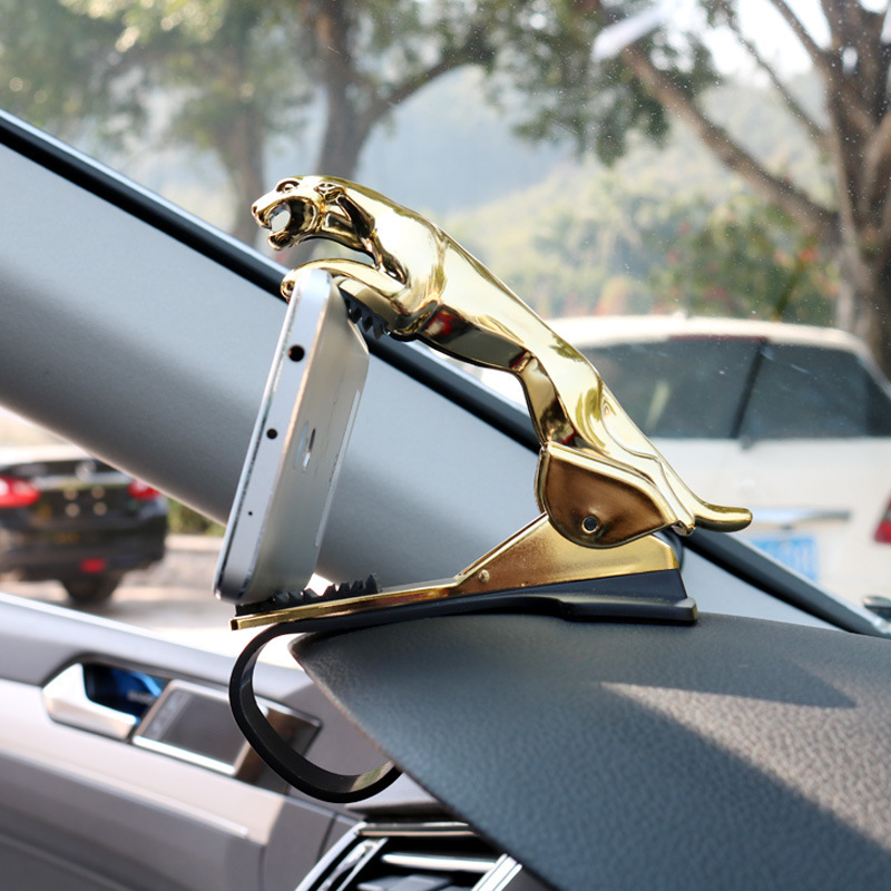 Universal Car Bracket Instrument Panel Leopard Bracket Instrument Panel Snap-on Navigation Phone Holder Car Decoration