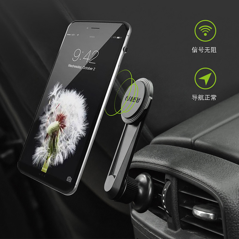 Oleg T07 olestone 360 degree adhering ose magnetic suction air outlet long arm design mobile phone car bracket