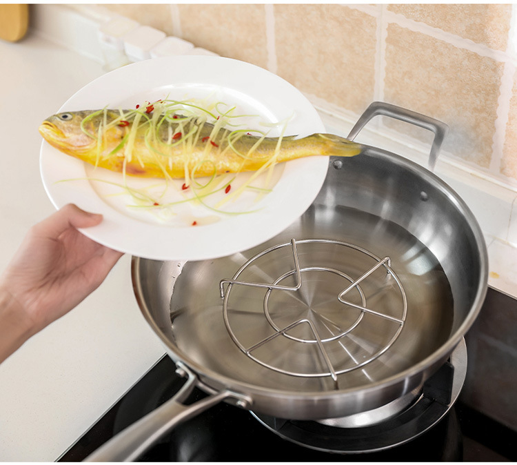 FaSoLa SST Steaming Rack Household WaterProof Thickened Pressure Cooker Electric Cooker Mini Steam Rack Steamed Egg Rack