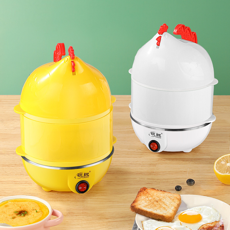Lingrui Multi-Functional Egg Boiler Mini Egg Steamer Automatic Power off Household Stainless Steel Egg Cooker