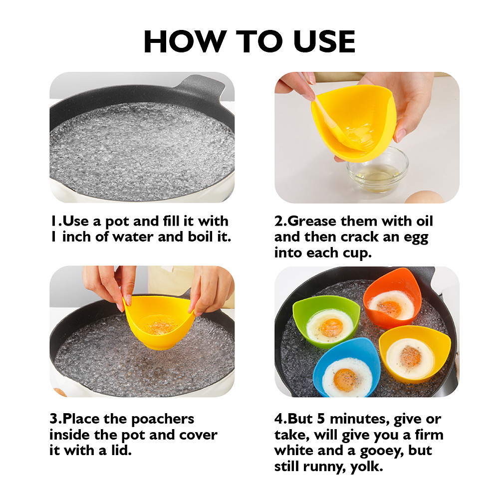 Resistance Silicone Egg Steamer NonStick Egg Boiler Silicone Egg Boiler Egg Boiler Silicone Egg Holder Egg Cooker