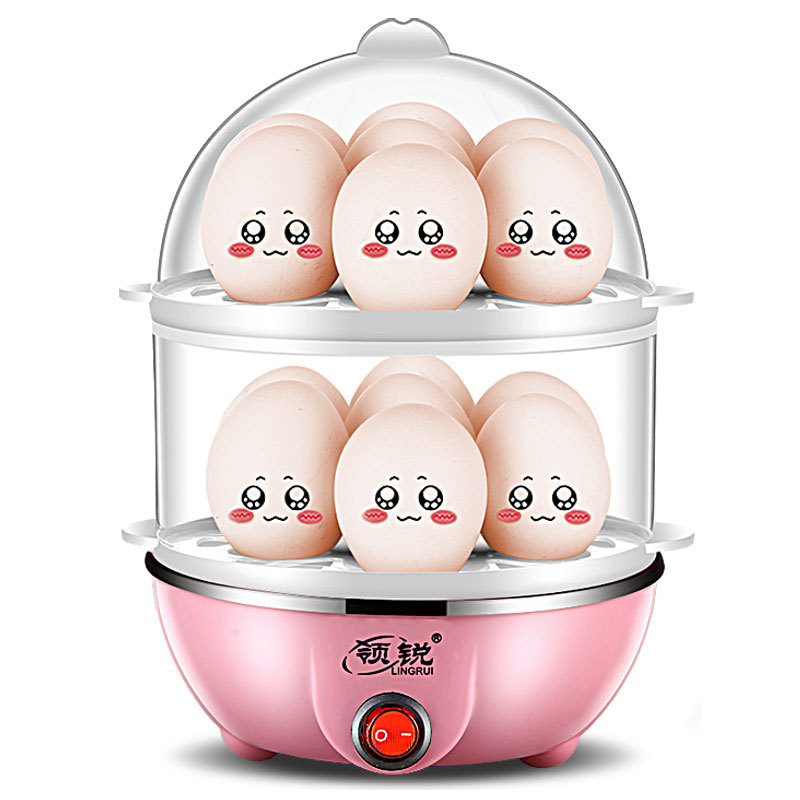 MultiFunction Egg Cooker Mini Egg Steamer Automatic Poweroff Household Stainless Steel Small Egg Pot Breakfast Machine