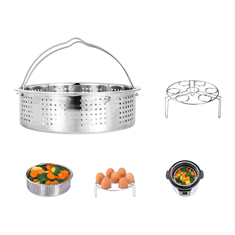 Pressure Cooker Steamed Egg Stand DishGrabbing Device Steamer CrossBorder 304 SST Steaming Rack Steaming Rack Set