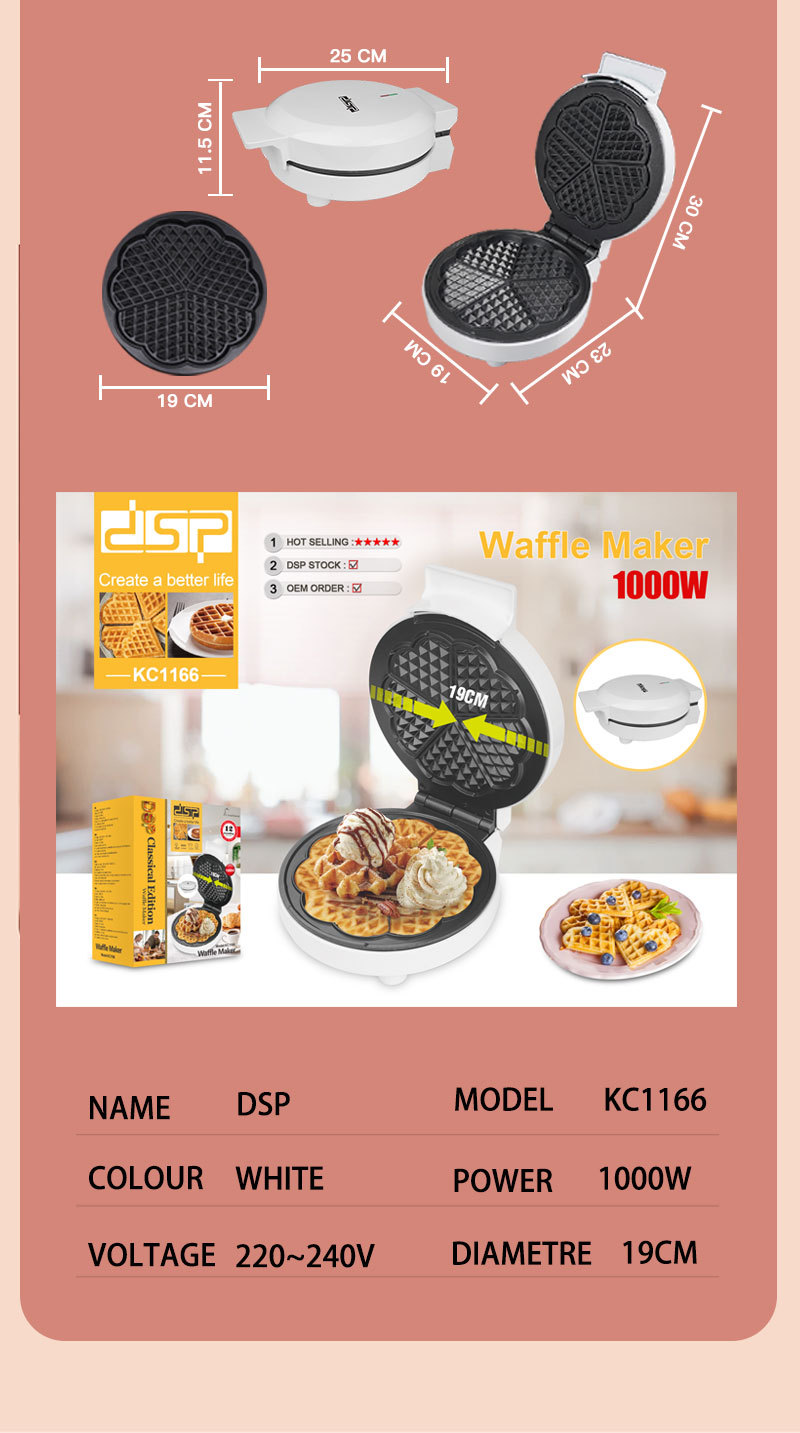 DSP Dansong Home Bread Maker Waffle Maker Mini Breakfast Maker DSP Dansong Home Bread Maker Waffle Maker Mini Breakfast Maker