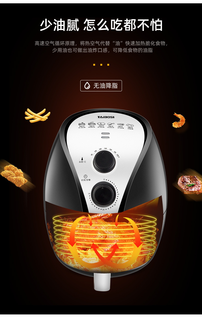 Air Fryer Home Intelligent Chips Machine Large Capacity Oil-Free Deep Frying Pan Automatic Bread Maker Factory Air Fryer Home Intelligent Chips Machine Large Capacity Oil-Free Deep Frying Pan Automatic Bread Maker Factory