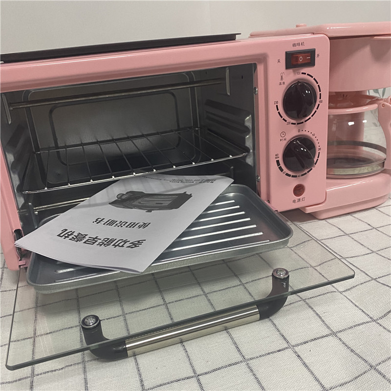 Mini Electric Oven Coffee Pot Internet Celebrity Multi-Function Breakfast Maker Household Bread Maker Barbecue Omelette