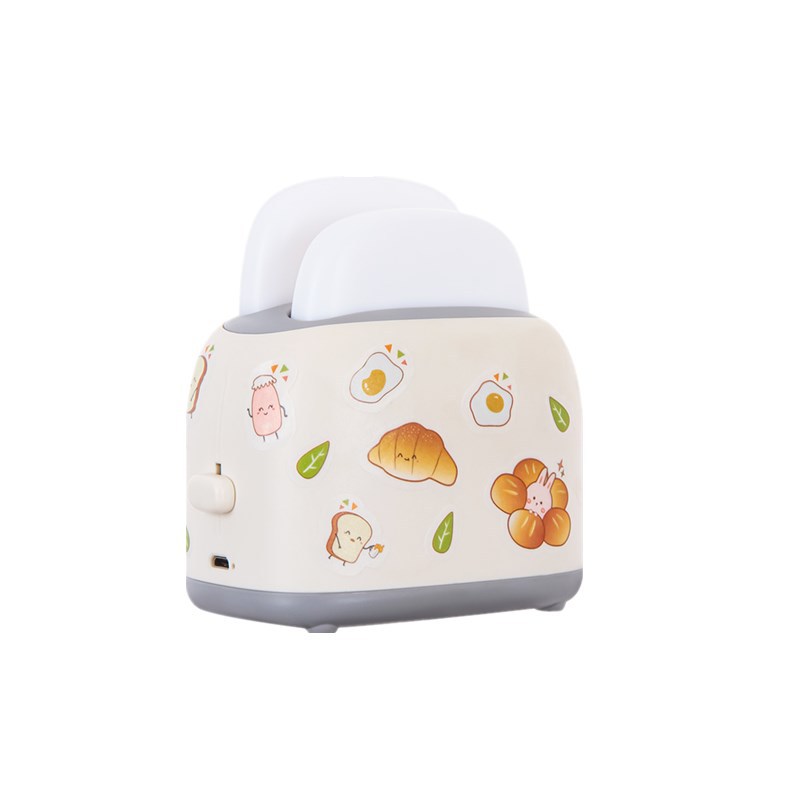 Bread Maker Small Night Lamp Cartoon Mini Led Small Table Lamp USB Charging Desk Bedside Eye Protection Learning Light