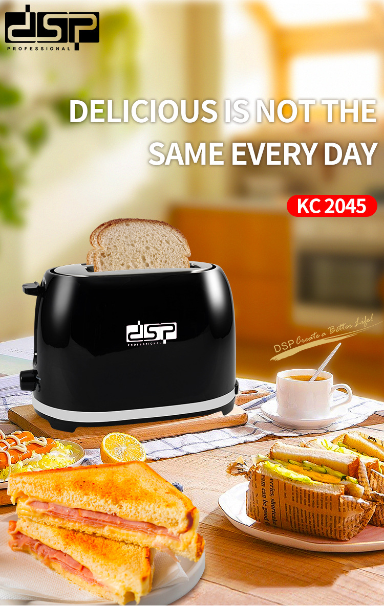 DSP/DSP Household Kitchen Bread Maker Toaster 7-Speed Adjustment Automatic Breakfast Machine European Cross-Border